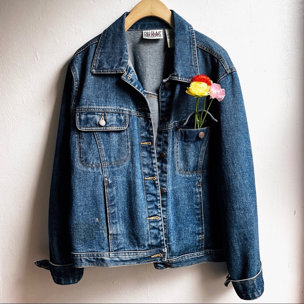 Vintage 1990s Bill Blass Trucker Jacket